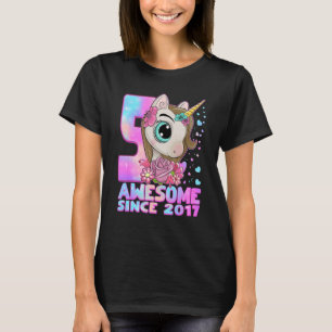 Unicorn Vijf 5 jaar oud meisje van 5 jaar oud K T-shirt