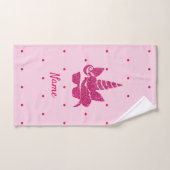 Unicorn Visage rose Parties scintillant fille enfa (Serviette à main)