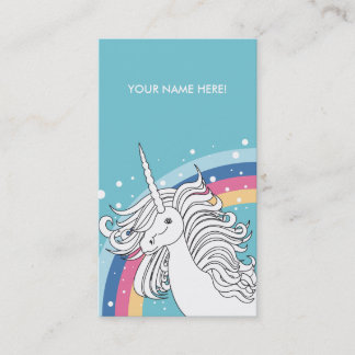 UNICORN VISITEKAARTJE BLUE