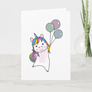 Unicorn vliegt met ballonnen boven de stutvaten kaart