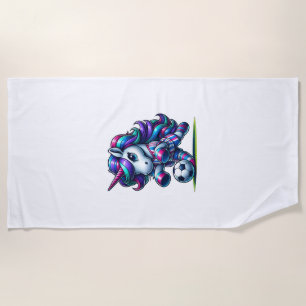 Unicorn Voetbalteam Speler Tank Top Strandlaken