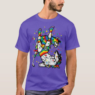 Unicorn vs Llama Battle for the Rainbow T-shirt