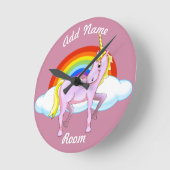 Unicorn Wall Clock Ronde Klok (Hoek)
