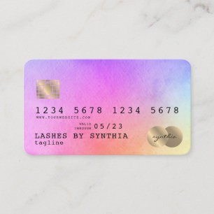 Unicorn waterverf art creditcard Style Gold Visitekaartje
