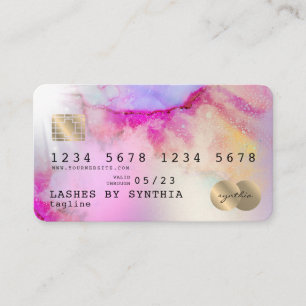 Unicorn waterverf art creditcard Style Silver Visitekaartje
