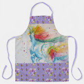 Unicorn Waterverf Cute Paars Floral Animal Schort (Voorkant)
