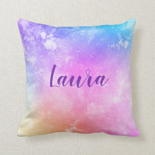 unicorn waterverf girly sprookje kussen