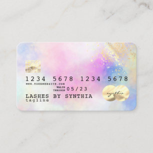 Unicorn waterverf Gold splash Creditcard Visitekaartje