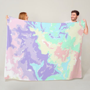 Unicorn Waterverf Pastels Fleece Deken