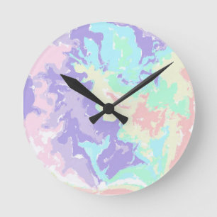 Unicorn Waterverf Pastels Ronde Klok