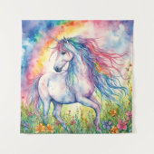 Unicorn-Waterverf Wandkleed (Voorkant)
