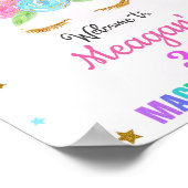 Unicorn welkomstpartijteken Magical unicorn poster (Hoek)