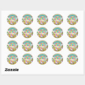 Unicorn Whimsical Anniversaire stickers (Feuille)