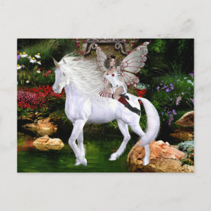 Unicorn White Beauty Briefkaart