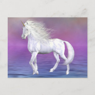 Unicorn White Beauty Briefkaart