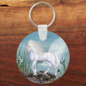 Unicorn White Beauty Sleutelhanger (Voorkant)