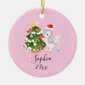 Unicorn Wishes – Custom Christmas Ornament for Gir (Voorkant)