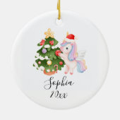Unicorn Wishes – Custom Christmas Ornament for Gir (Achterkant)