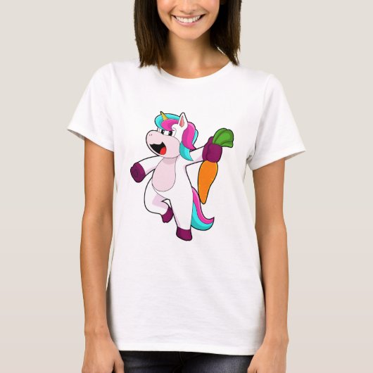 Unicorn with Carrot T-shirt (Voorkant)