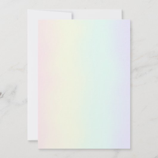 Unicorn with Magic Rainbow Birthday Girl Kaart (Achterkant)