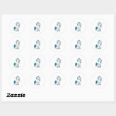 Unicorn with Soap bubbles Ronde Sticker (Vel)