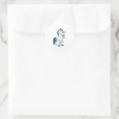 Unicorn with Soap bubbles Ronde Sticker (Tas)