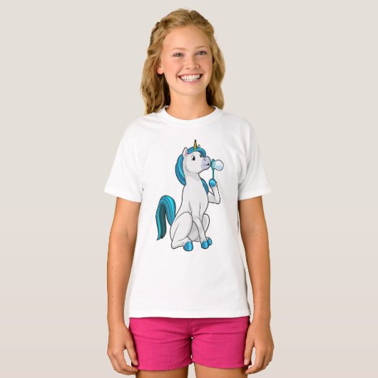 Unicorn with Soap bubbles T-shirt (Voorkant volledig)