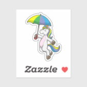 Unicorn with Umbrella Sticker (Vel)