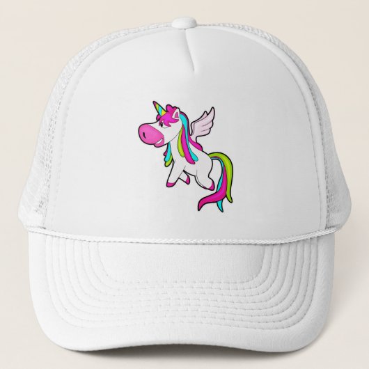 Unicorn with Wings Trucker Pet (Voorkant)