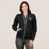 Unicorn Women's Zip up Hoodie Sweatshirt (Voorkant volledig)
