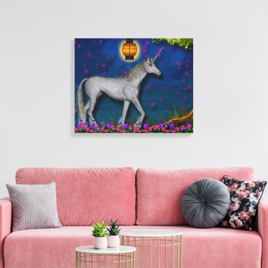 Unicorn Wrapped Canvas Afdruk (Insitu (Woonkamer))