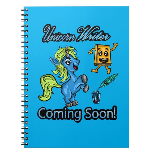 Unicorn Writer - Bientôt! Carnet à spirales (Devant)