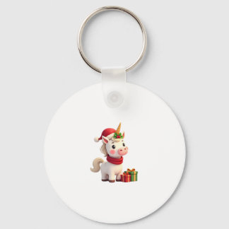 Unicorn Xmas Decoration Santa Unicorn Christmas T- Sleutelhanger