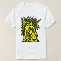 "Unicorn Yellow Black" Mannen T-Shirt