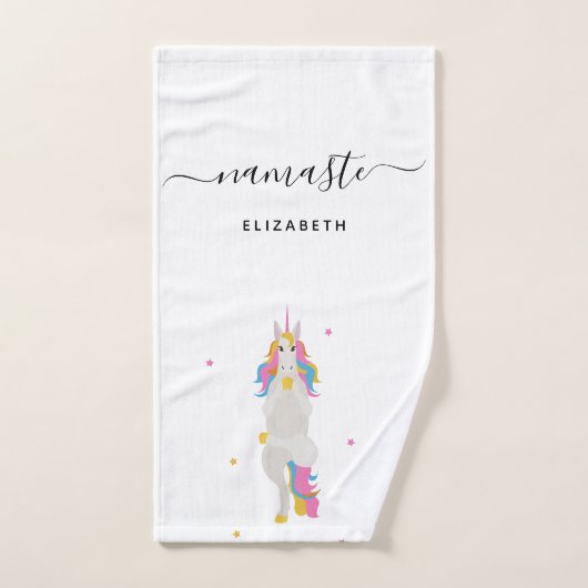 Unicorn yoga doet een leuke leuke naam voor de naa handdoek (Handdoek)
