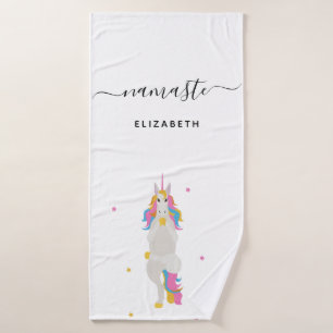 Unicorn yoga pose mignon fun blanc Nom de Namaste