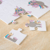 Unicorn Yoga Poses Patroonontwerp Legpuzzel (Zijkant)