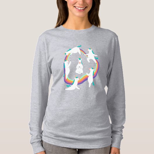 Unicorn Yoga Poses T-shirt (Voorkant)