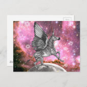 Unicorn Zebra Pegasus Briefkaart (Voorkant / Achterkant)