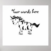 Unicorn zebra poster (Voorkant)