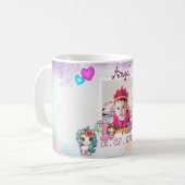 Unicorne - 1er anniversaire de fête Mug Souvenir (Devant gauche)