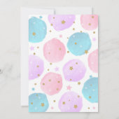 Unicorne 1er anniversaire fêtes Invitations arc-en (Dos)