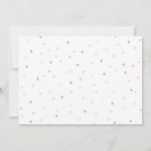 Unicorne 1er anniversaire Invitation Floral Arc-en (Dos)