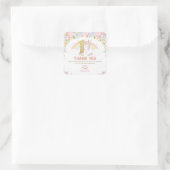 Unicorne 1er anniversaire Merci Favor Sticker Étiq (Sac)