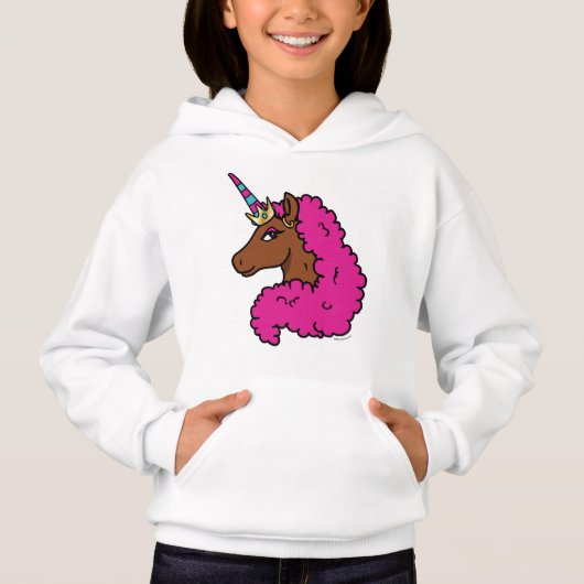 Unicorne Afro Rose Chaud (Devant)