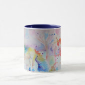 Unicorne aquarelle filles dames Mug (Centre)