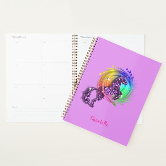 Unicorne Artistic Rainbow Personnalisée (Devant avec enveloppe)