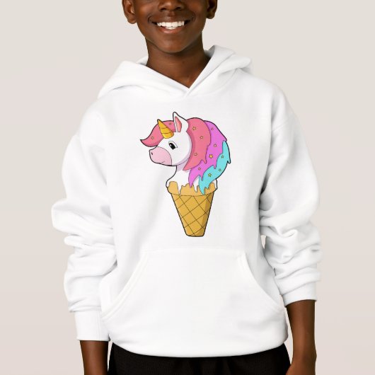 Unicorne avec crème glacée (Devant)