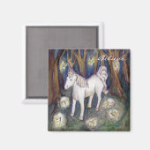 Unicorne avec Fairies Custom Refrigerator Magnets (Recto/Verso)