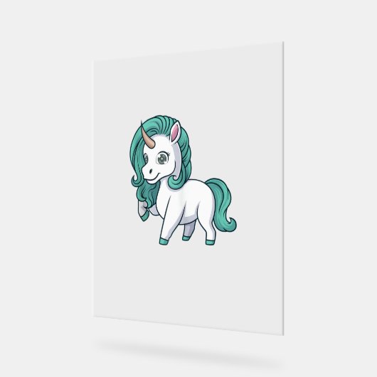 Unicorne Avec Pétrole Mane Cute Drôle Conception U (Angle)